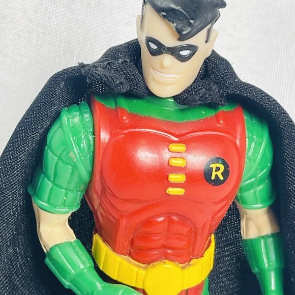 Vintage ROBIN 4.5” 1994 Black Cape Kenner Batman DC Comics Toy Action Figure - Picture 4 of 16